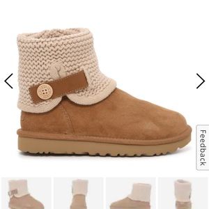 UGG SHAINA SWEATER CUFF BOOTIE //Cognac